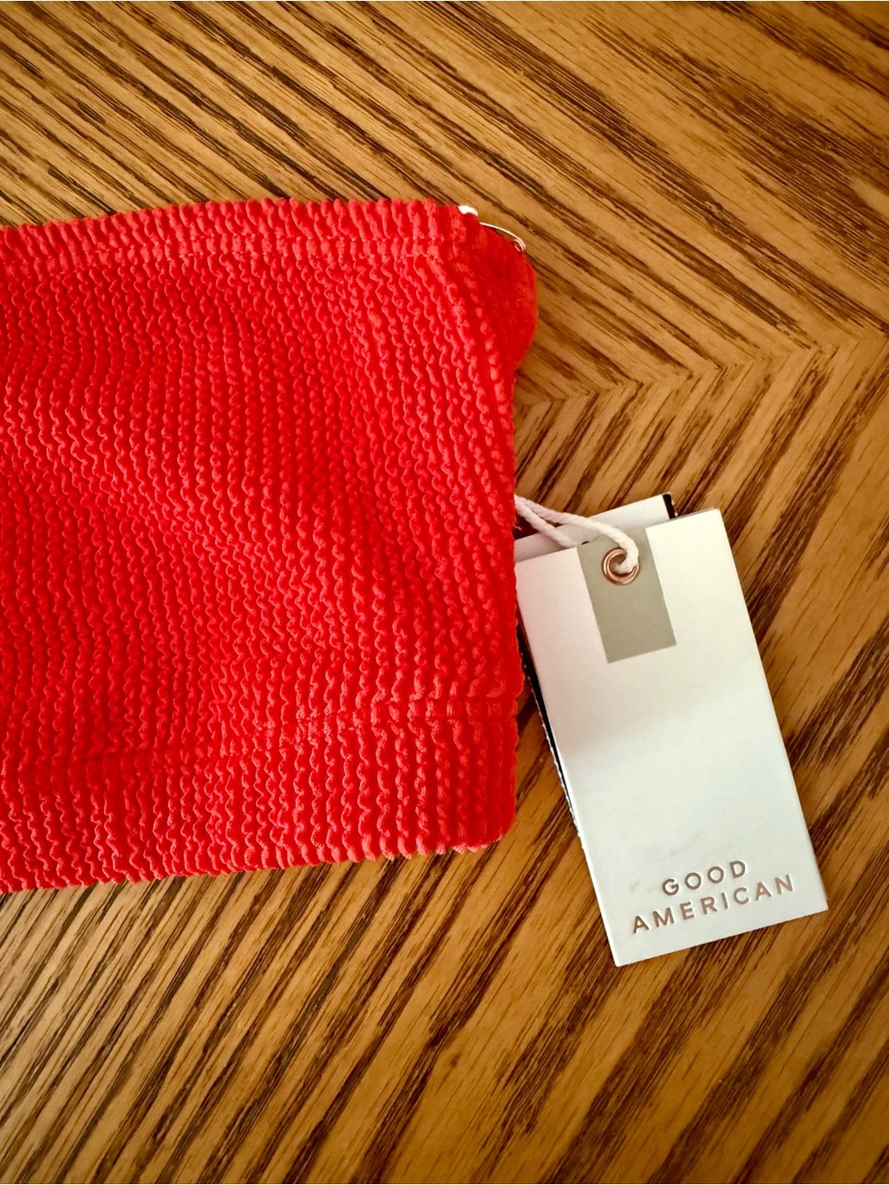 GOOD AMERICAN Always Fits Band Bikini Top - Bright Poppy - Picture 6 of 9